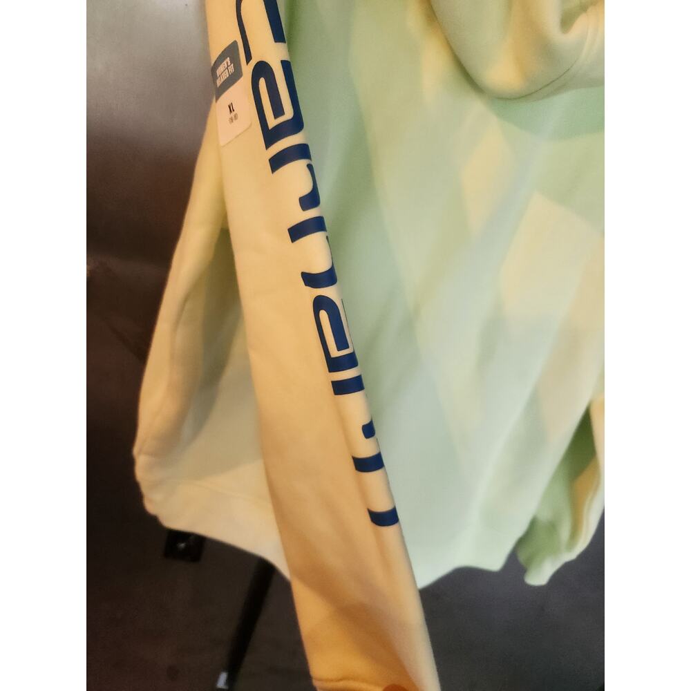 Carhartt Pale Mint Hoodie with Blue Logo - Picture 5 of 6